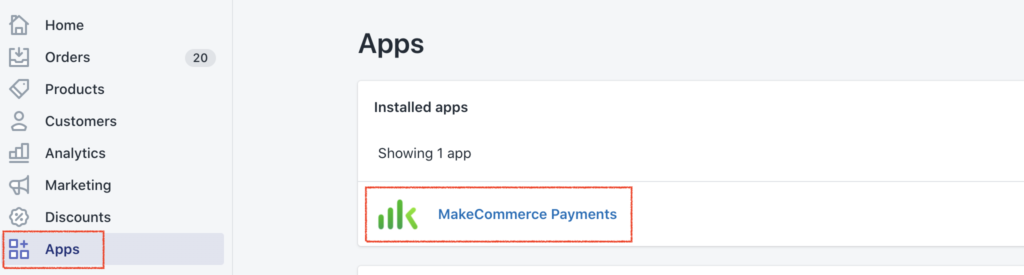 MakeCommerce app